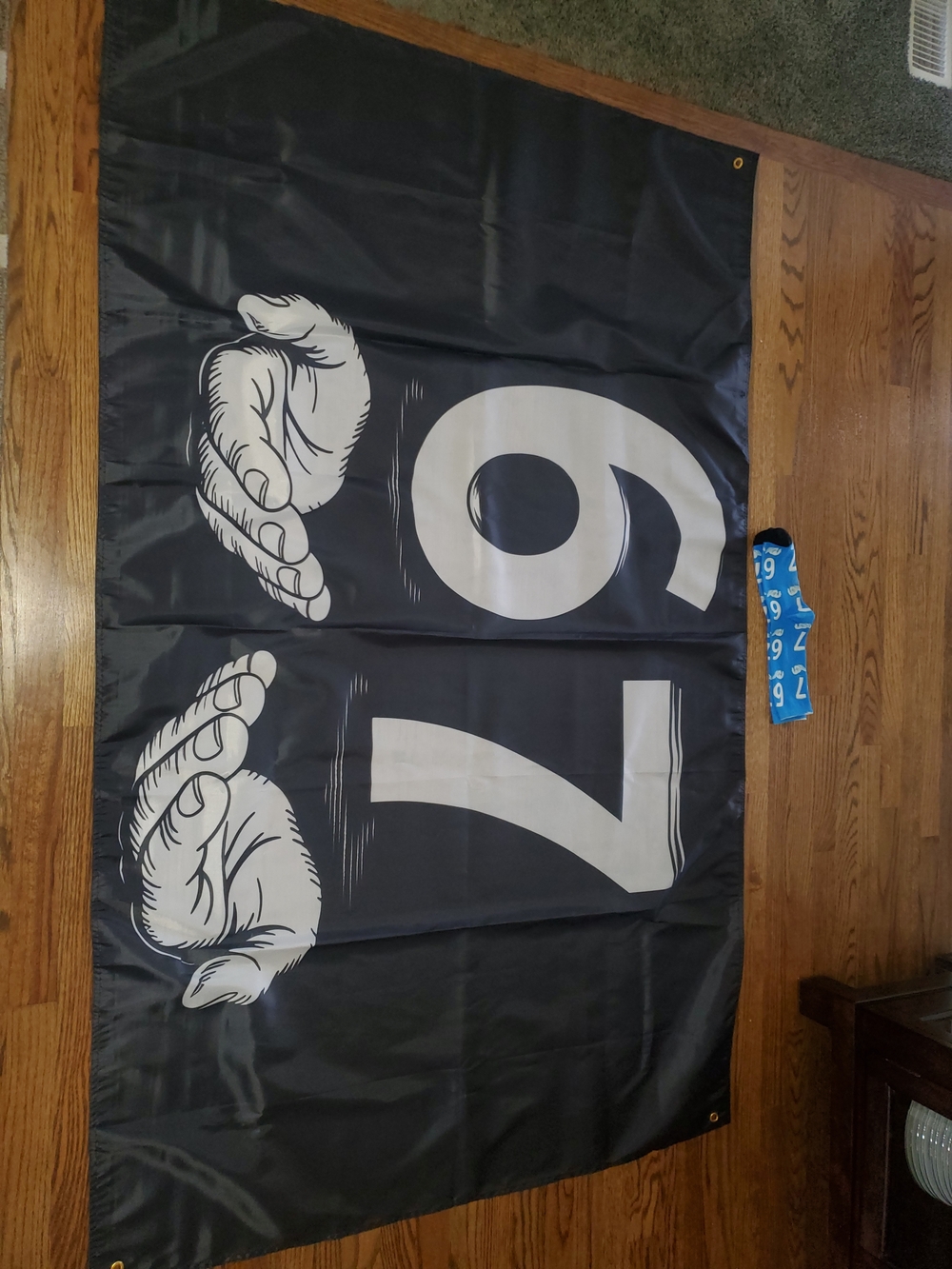 Black 67 Wall Flag - Home Wall Decor With A Pair Of 67 Socks